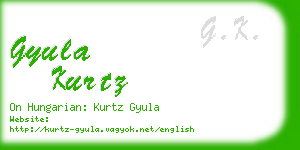 gyula kurtz business card